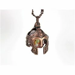 Other Dice Holder Jewelry Helmet D20 Pendant In Old Copper