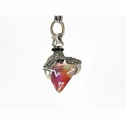 Other Dice Holder Jewelry D4 Pendant In Old Silver
