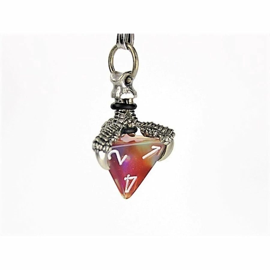Other Dice Holder Jewelry D4 Pendant In Old Silver