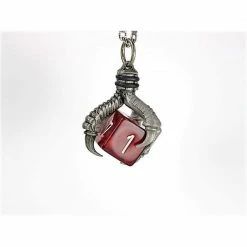 Other Dice Holder Jewelry D6 Pendant In Old Silver