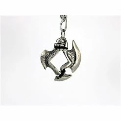 Other Dice Holder Jewelry Axe Blade 12mm D6 Pendant In Old Silver