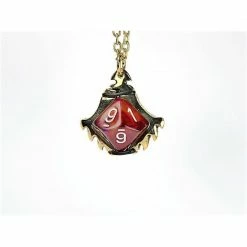 Other Dice Holder Jewelry Serrated D10 Pendant In Gold