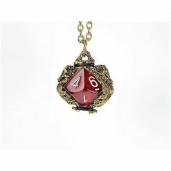 Other Dice Holder Jewelry Dragons D10 Pendant In Gold