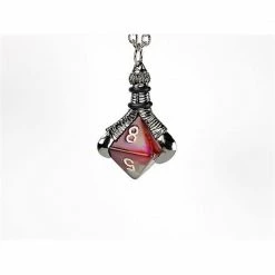 Other Dice Holder Jewelry D8 Pendant In Gunmetal Grey
