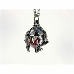 Other Dice Holder Jewelry Helmet D20 Pendant In Gunmetal Grey