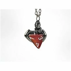 Other Dice Holder Jewelry Blade Claw D4 Pendant In Gunmetal Grey