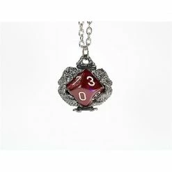 Other Dice Holder Jewelry Dragons D10 Pendant In Gunmetal Grey