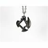 Other Dice Holder Jewelry Axe Blade 12mm D6 Pendant In Gunmetal Grey