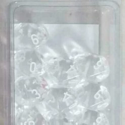 Other Chessex Translucent Clear/White 10ct D10 Set (23271) Dice