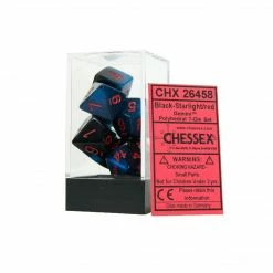 Other Chessex Gemini Black-Starlight/Red 7ct Polyhedral Set (26458) Dice