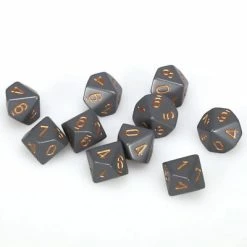 Other Chessex Opaque Dark Grey/Copper 10ct D10 Set (25220)