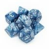 Other Dice Chessex Lustrous Slate/White 7ct Polyhedral Set (27490)