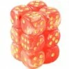 Other Chessex 16mm Ghostly Glow Orange/Yellow 12ct D6 Set (27723) Dice