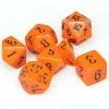 Other Dice Chessex Opaque Orange/Black 7ct Polyhedral Set (25403)