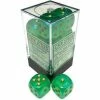 Other Dice Chessex 16mm Borealis Light Green/Gold 12ct D6 Set (27625)