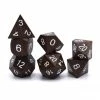 Other Wooden Ebony 7ct Polyhedral Dice Set