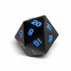 Other Dice Easy Roller Single Gunmetal D20 Powder Blue