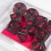 Other Chessex Translucent Smoke/Red 10ct D10 Set (23288) Dice