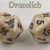 Other Dice Black Oak Workshop Dragon Dracolich Beige/Brown Single D20
