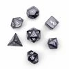 Other Pebble 10mm Alloy Mini Polyhedral Dice Set - Drow Black