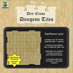 Other Dry Erase Dungeon Tiles - 9ct Earthtone 10" Square Role Playing Games