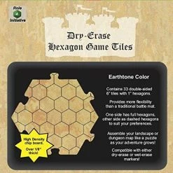 Other Dry Erase Dungeon Tiles - 33ct Earthtone 6" Hex