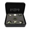 Other Dice Easy Roller Metal Legendary Silver/Green Signature Font 7ct Polyhedral Set