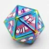 Other Dice For All Single Metal D20 - Transgender Pride Flag With Rainbow Metal Pride Dice 2020