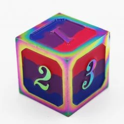 Other Pride Dice 2020 Dice For All Single Metal D6 - Bisexual Pride Flag With Rainbow Metal