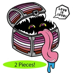 Other Pride Mimic Pin: Lesbian Dice