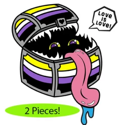 Other Dice Pride Mimic Pin: Nonbinary