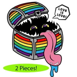 Other Dice Pride Mimic Pin: Rainbow
