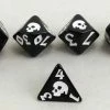 Other Dice Black Oak Workshop The Great Black Death Black/White 7 Polyhedral Set