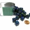 Other Chessex 12mm Gemini Blue Green/Gold 36ct D6 Set (26836) Dice