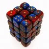 Other Chessex 12mm Gemini Blue Red/Gold 36ct D6 Set (26829) Dice