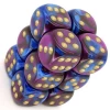 Other Chessex 16mm Gemini Blue-Purple/Gold 12ct D6 Set (26628) Dice