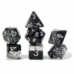 Other Halfsies Dice: Glitter Black