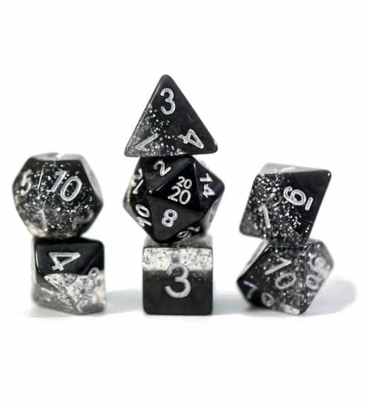 Other Halfsies Dice: Glitter Black