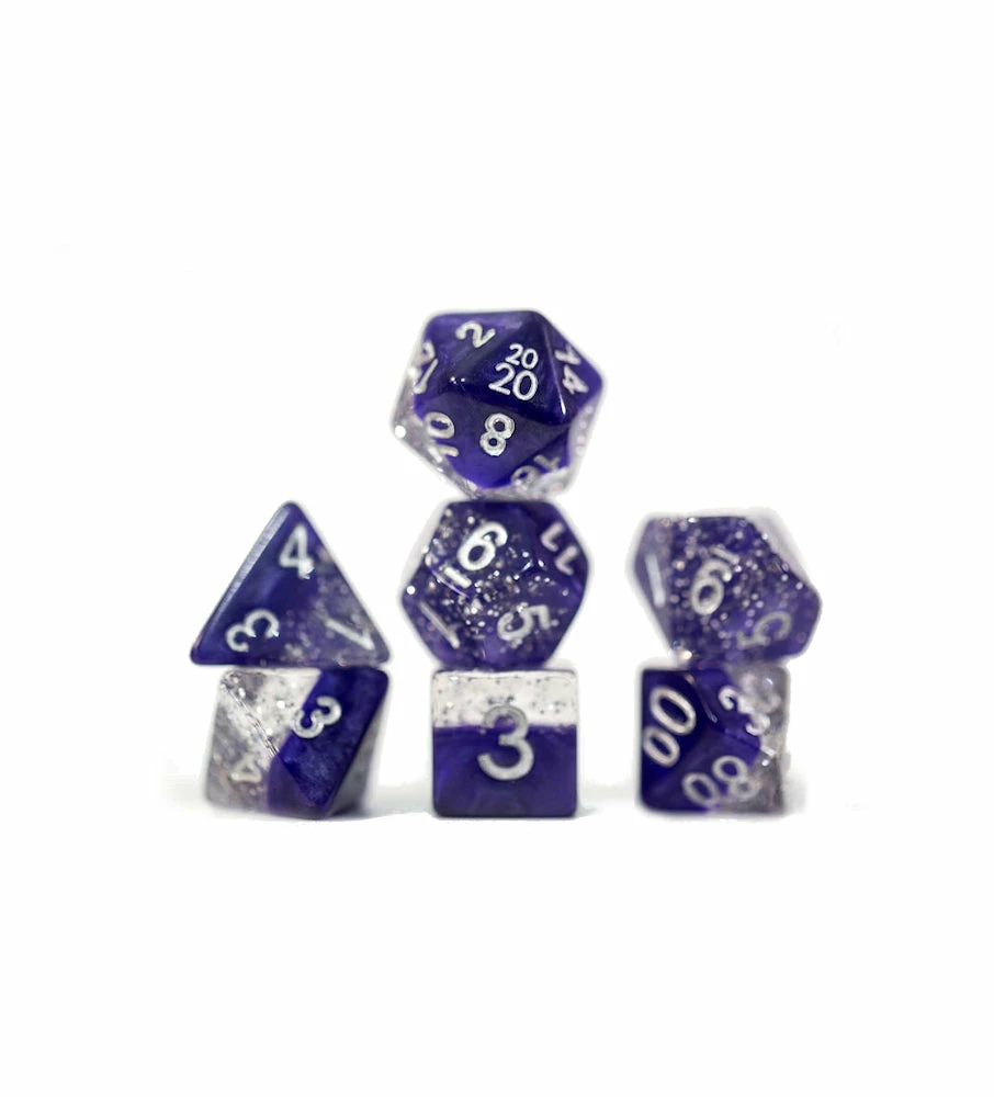 Other Halfsies Dice: Glitter Purple