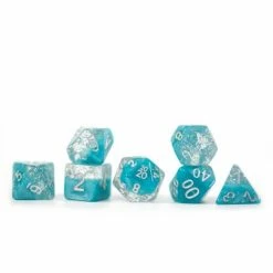 Other Halfsies Dice: Glitter Aqua