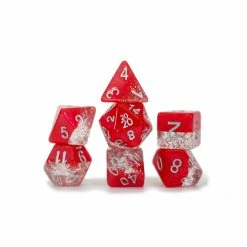 Other Halfsies Dice: Glitter Red