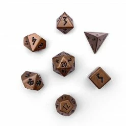 Other Pebble 10mm Alloy Mini Polyhedral Dice Set - Gnomish Copper