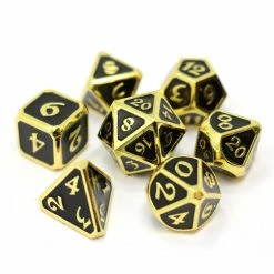 Other Die Hard Dice Metal Mythica Gold Onyx 7ct Polyhedral Set