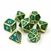 Other Die Hard Dice Metal Mythica Gold Aquamarine 7ct Polyhedral Set