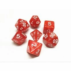 Other HD Dice Pearl Red 7ct Polyhedral Dice Set