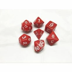 Other HD Dice Opaque Red 7ct Polyhedral Dice Set