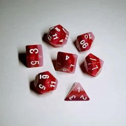 Other HD Dice Layered Red Gradient 7ct Polyhedral Dice Set