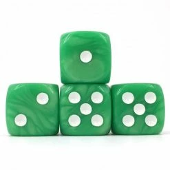 Other HD Dice Pearl Green/White 16mm D6 Set