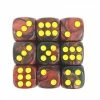 Other HD Dice Blend Color Dark Red - Black/Yellow 12mm D6 Set