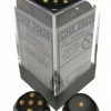 Other Chessex 16mm Opaque Black/Gold 12ct D6 Set (27628) Dice